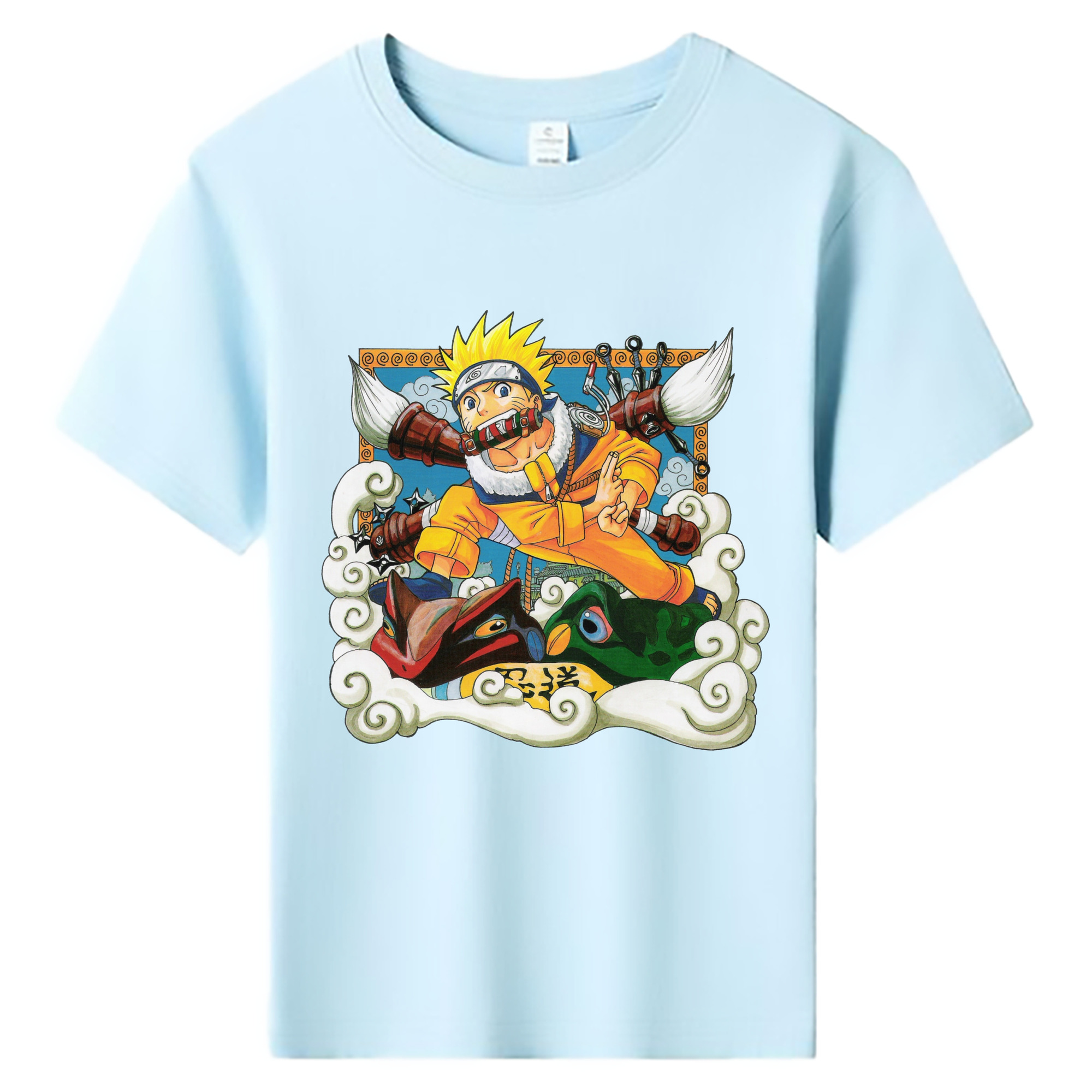 （画像用） NARUTO -ナルト- うずまき ナルト Uzumaki Naruto 綿100％キッズTシャツ（フロントプリント）